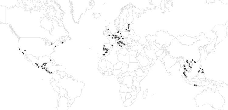 My WordPress travel map plugin in action